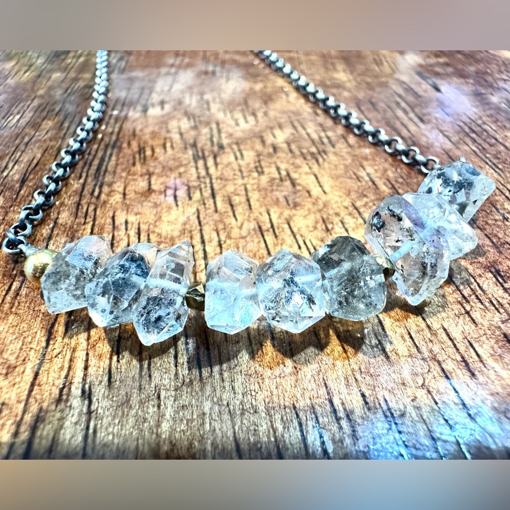 Sterling Silver, Herkimer Diamond Necklace - Picture 2 of 4